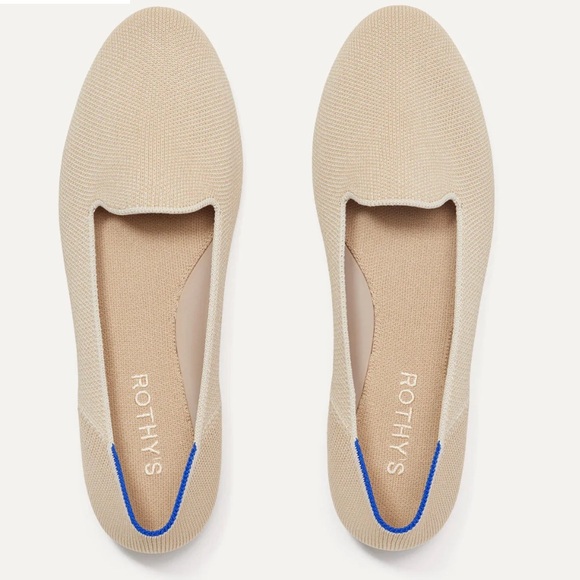 Rothy’s The Lounge Loafer Sandstone Beige Knit Flats Size 12.5 NIB Sustainable